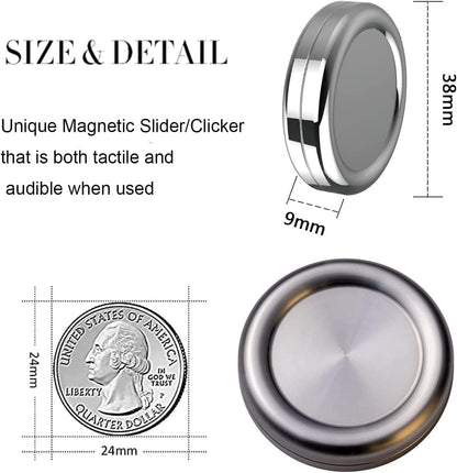 Haptic Coins Fidget Slider Fidget Clicker Adult Metal EDC Office Decor for Desk Toys Perfect for ADHD, ADD Anxiety Relief Gifts for Men