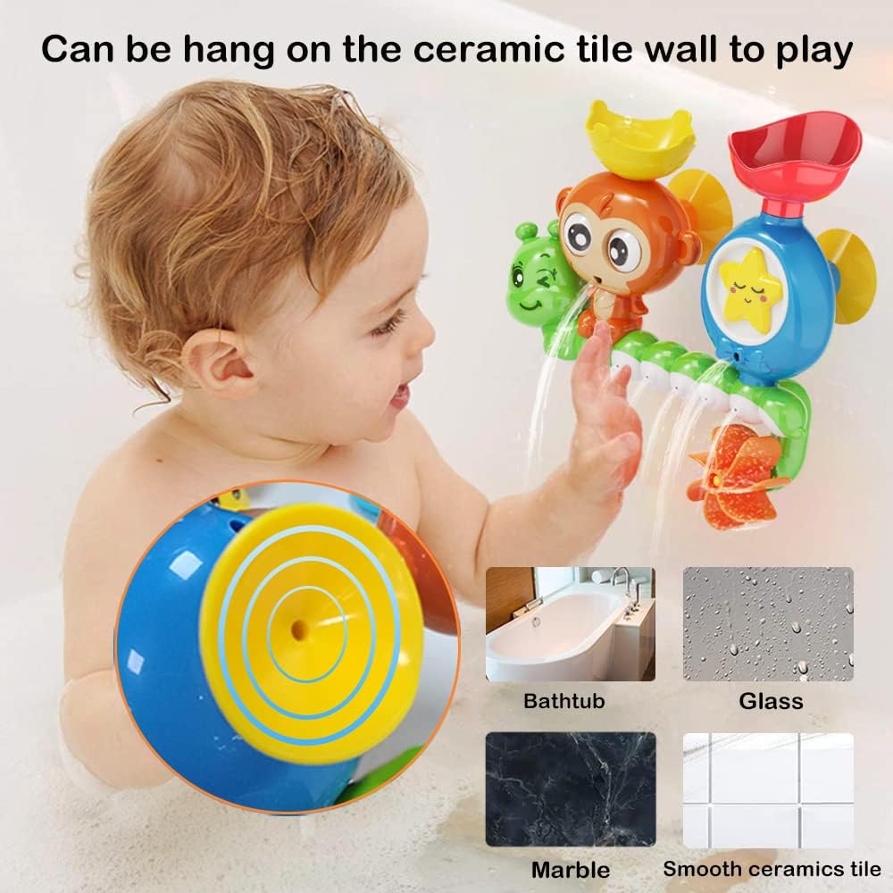 G-WACK Bath Toys for Toddlers Age 1 2 3 Year Old Girl Boy, Preschool New Born Baby Bathtub Water