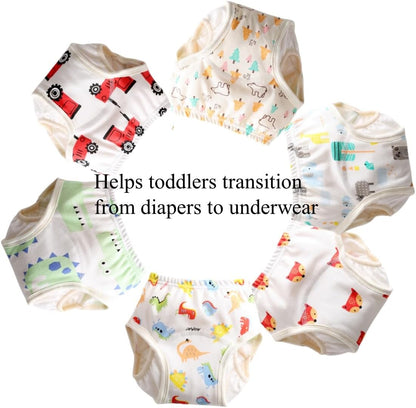 Baby Training Underpants,Soft Cotton Absorbent Potty Training Underwear For Baby Boys And Girls 6 Pack