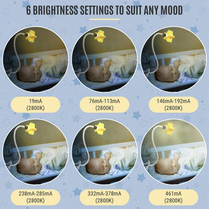 LED Clip On Star Light, Warm & Dimmable Desk Light, Reading Night lamp Newborn Essential for Bedside Bassinet, Nursery Decor, Ideal Baby Gift for Kids Visit The Store