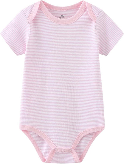 Baby Bodysuit Short Sleeve one-Piece Newborn Baby Clothes for Baby Boy and Girls