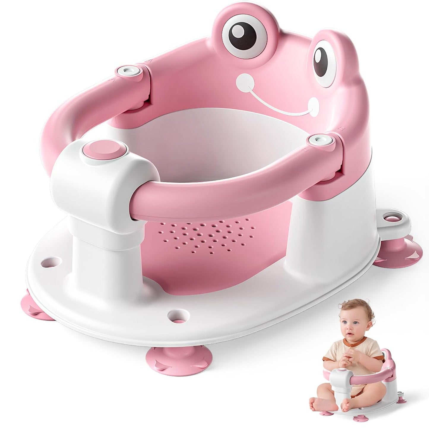 Baby Bath Seat for Babies 6 Months & up Non-Slip Toddler Bath Seats for Sitting Up Infant Bathtub