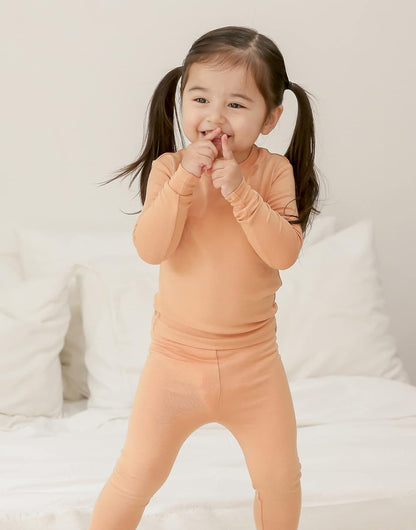 VAENAIT 6M-12Y Toddler Toddler Kids Toddler Girls Boys Soft Comfy Modal Tencel Solid Raglan Sleepwear Pajamas Pjs 2pcs Set