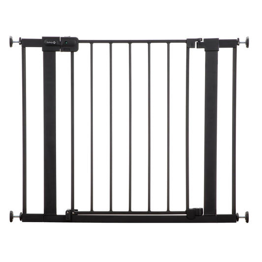 Safety 1st Easy Install Baby Gate for Doorways, Auto-Close Pressure-Mounted Magnetic Latch, Indoor Dog Gates, No Drilling, Fits 29"-38", Black