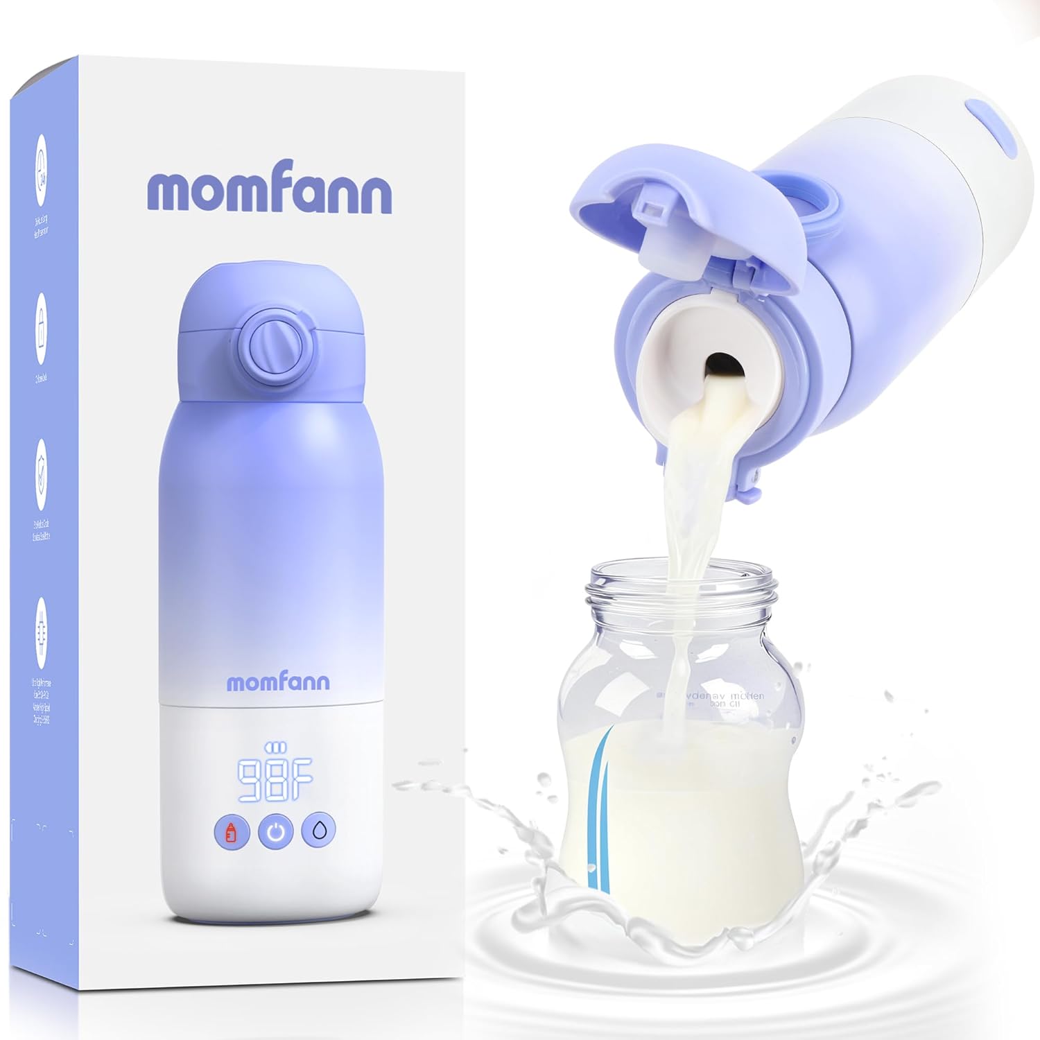 Portable Bottle Warmer for Travel, Dual Heating Modes for Breastmilk & Water On The Go, Portable