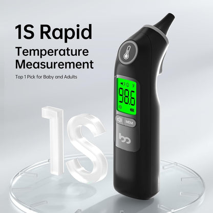 Ear Thermometer, Highly Accurate Ear Thermometer for Kids, Adults and Babies, 30 Memory Recall, 1s
