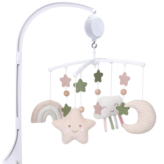 COTTONBEBE Crib Mobile 35 Lullaby Music, Cotton Baby Mobiles for Cribs & Pack N Play, Easy to