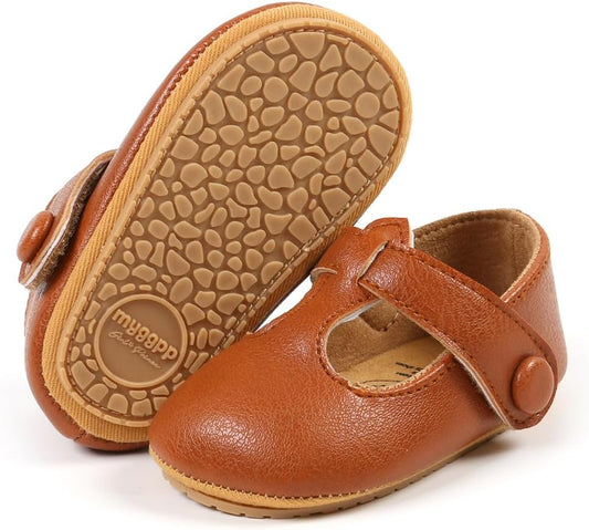 Baby Shoes Mary Jane Flats Non Slip Soft Sole Infant Toddler Sneakers First Walkers Party Christmas Dress Shoes