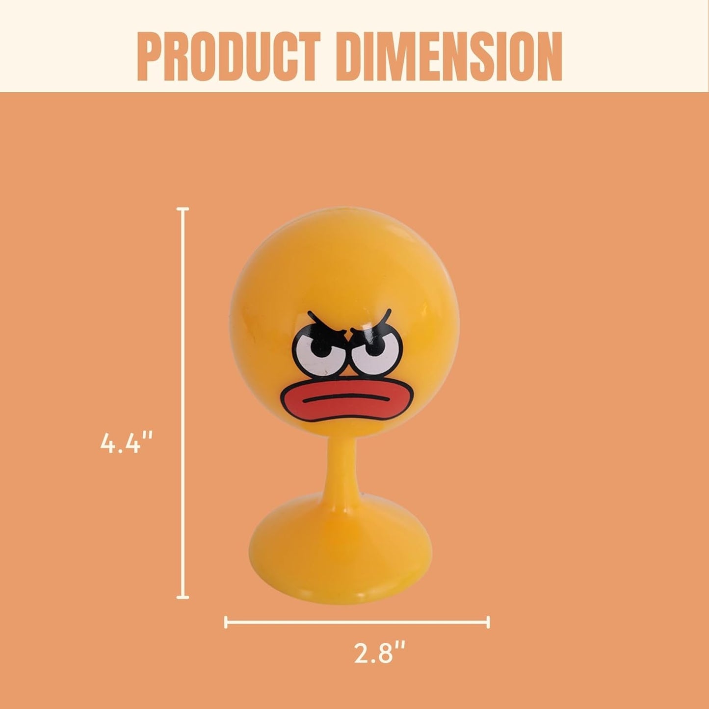 Desktop Punching Bag - 4.41 x 2.76 Inches, Light-Up Stress Relief Toy with Suction Cup Base, Eco-Friendly TPR Material, 4 Facial Expressions - Desk Toy for Anxiety and Fun