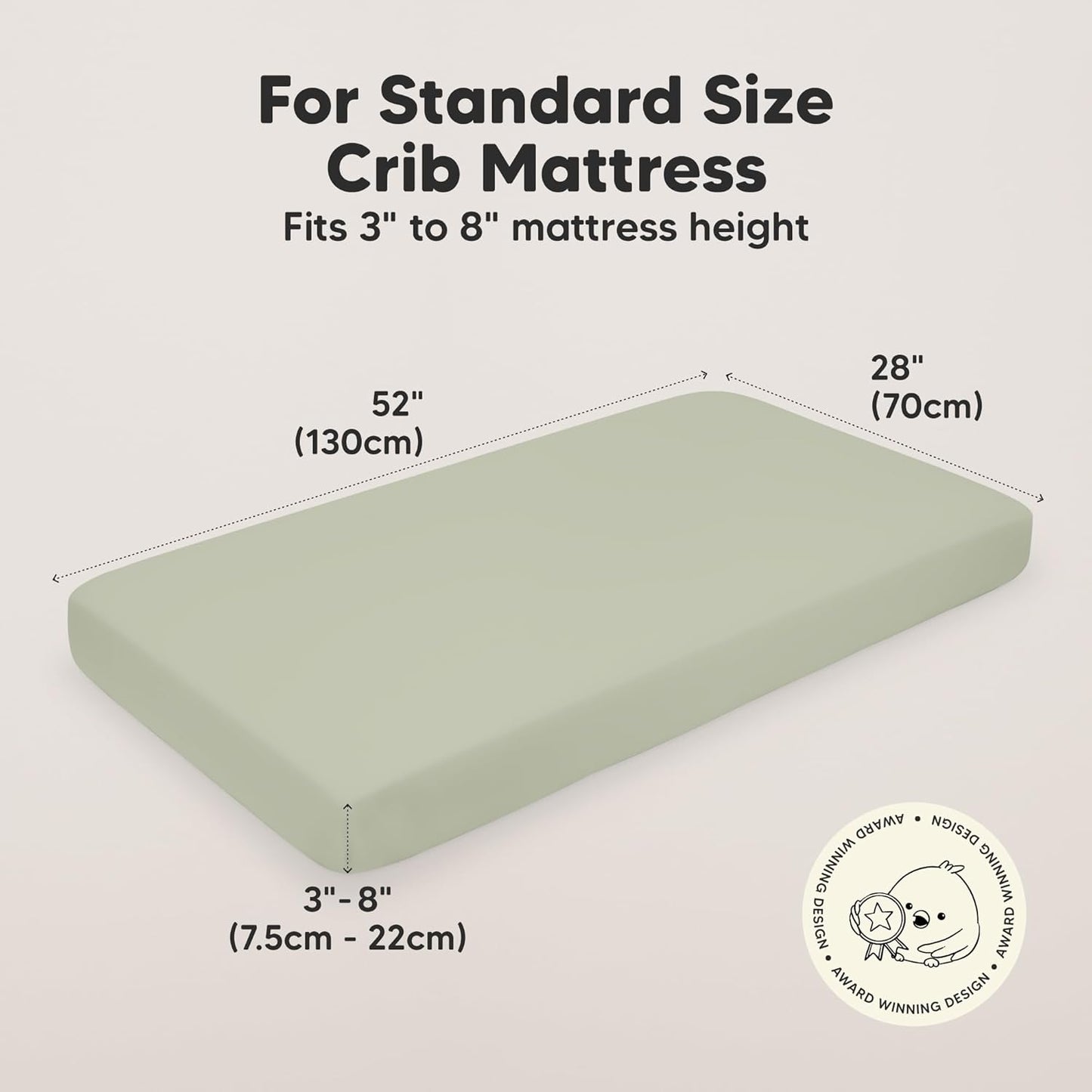 KeaBabies 2-Pack Organic Crib Sheets for Boys, Girls - 52x28 Fitted Crib Mattress Sheet Neutral