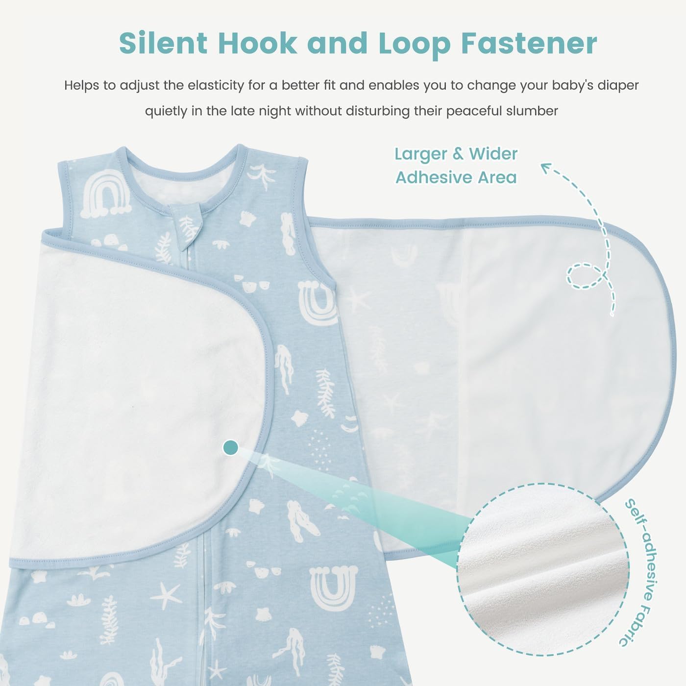 Baby Swaddle Sleep Sack 1.0 Tog 3-in-1 Cotton Baby Swaddle Blanket Wrap for Newborns 6-12 Months