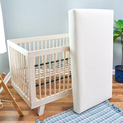 Naturepedic Organic Crib Mattress - 2-Stage 252 Coil Infant & Toddler Mattress with Protector Pad