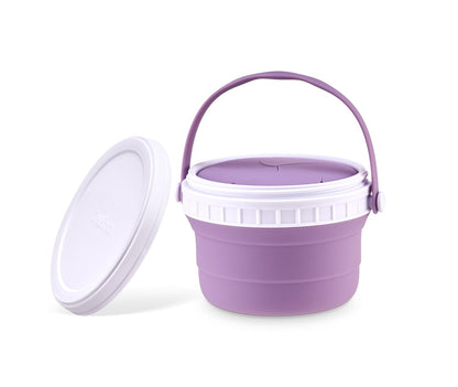 No Spill Silicone Toddler Snack Containers, Detachable Silicone Flap for Filling&Cleaning