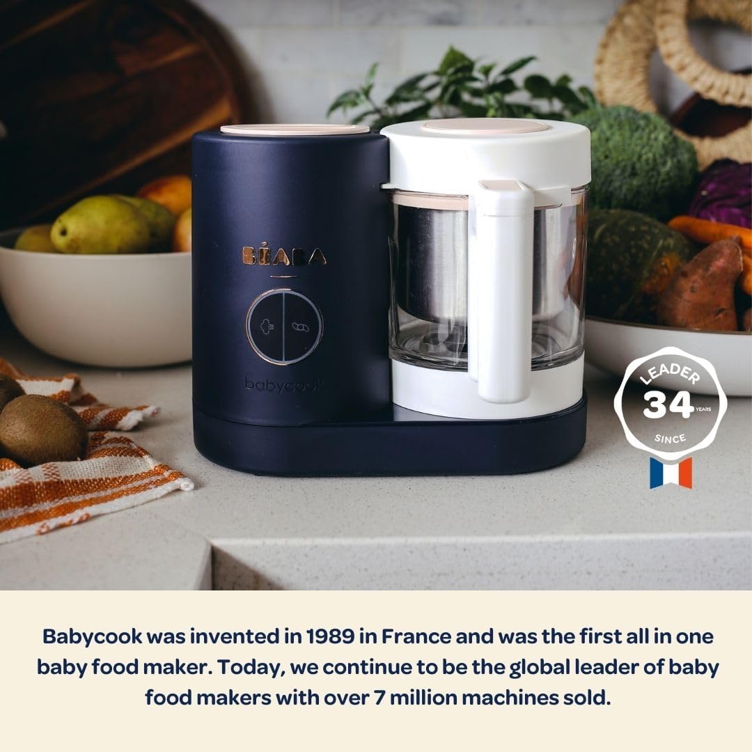 BEABA Babycook Neo Baby Food Maker | Non-Toxic Glass & Stainless Steel | Trusted by Celebrity Moms