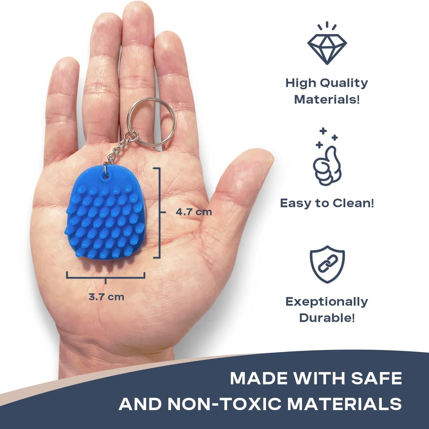 HedgeHog Hoglet Mini Keychain Soft, Smooth, Lightweight & Silent Fidget Toys for Stress Relief - Perfect Sensory Toy