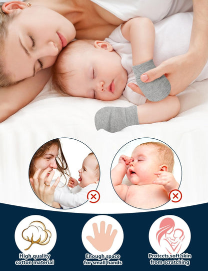 Cute Baby Mittens Newborn, No Scratch Baby Boy Mittens, Baby Girl Hat Gloves for Toddlers, Infant, Newborn