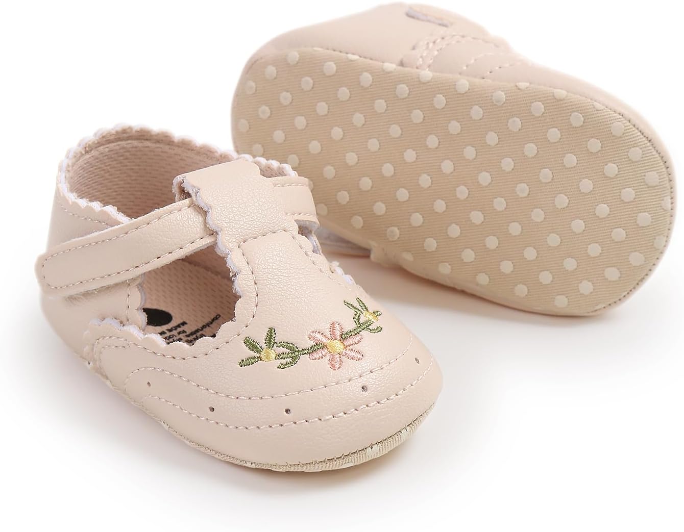 Baby Shoes Mary Jane Flats Non Slip Soft Sole Infant Toddler Sneakers First Walkers Party Christmas Dress Shoes