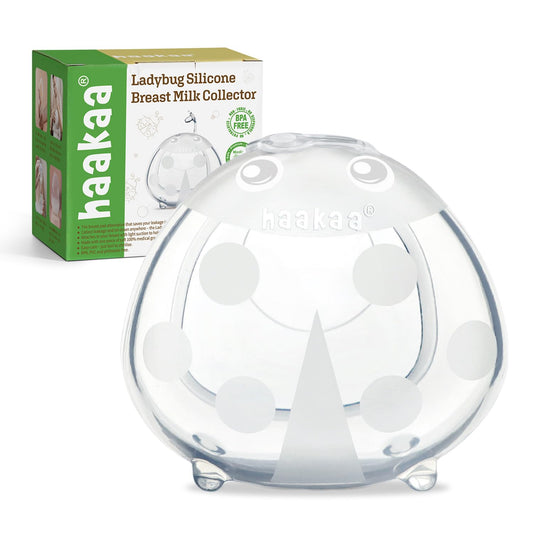 haakaa Ladybug Silicone Breast Milk Collector - Breast Shells Nursing Cup for Breastfeeding