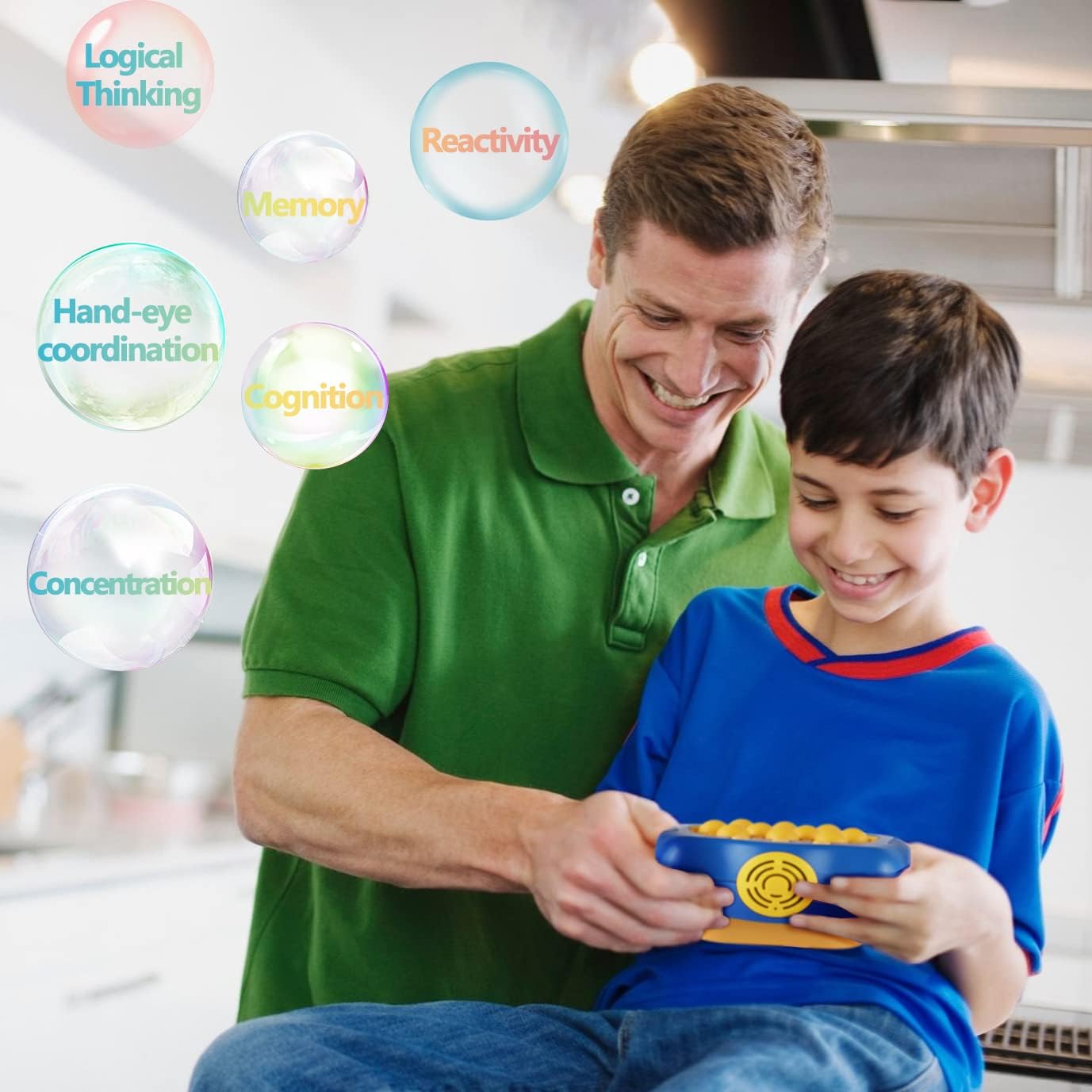 Pop The Target! Handheld Speed Pushing Game Machine: A Fun Multiplayer Game for Family. Fidget Game Toy for 6 7 8 9 10 11 12 Years Old Blue