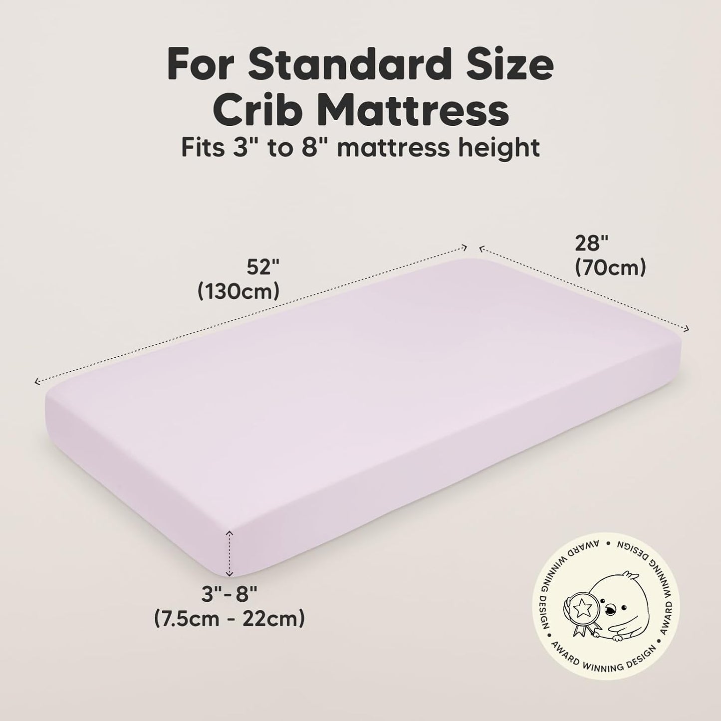 KeaBabies 2-Pack Organic Crib Sheets for Boys, Girls - 52x28 Fitted Crib Mattress Sheet Neutral
