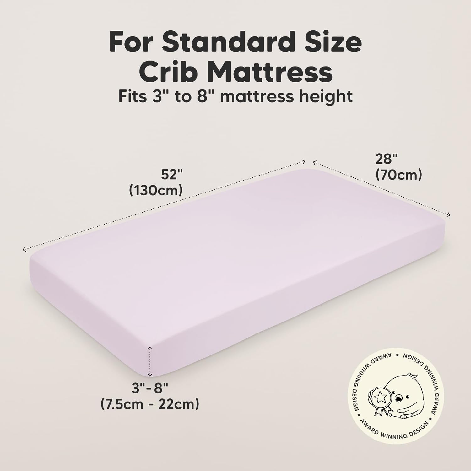 KeaBabies 2-Pack Organic Crib Sheets for Boys, Girls - 52x28 Fitted Crib Mattress Sheet Neutral