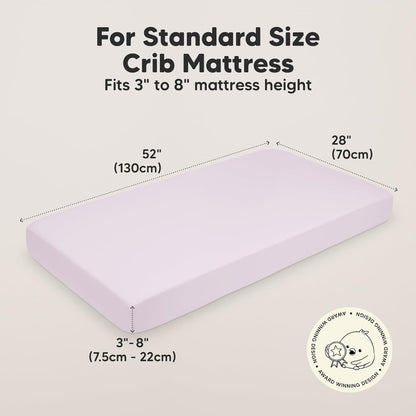 KeaBabies 2-Pack Organic Crib Sheets for Boys, Girls - 52x28 Fitted Crib Mattress Sheet Neutral