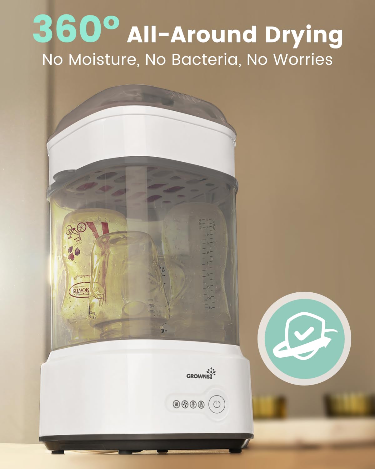 Bottle Sterilizer and Dryer, Compact Electric Steam Baby Bottle Sterilizer (Esterilizador de