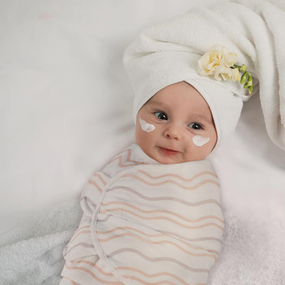 GLLQUEN BABY Swaddles for Newborn - 3 Pack Swaddle 0-3 Months, for Newborn Baby Boys and Girls, Soft Swaddle Blanket Wrap, Easy Change, Rainbow & Wave