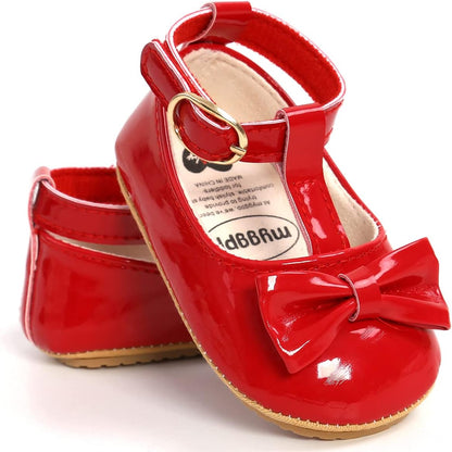 Baby Shoes Mary Jane Flats Non Slip Soft Sole Infant Toddler Sneakers First Walkers Party Christmas Dress Shoes