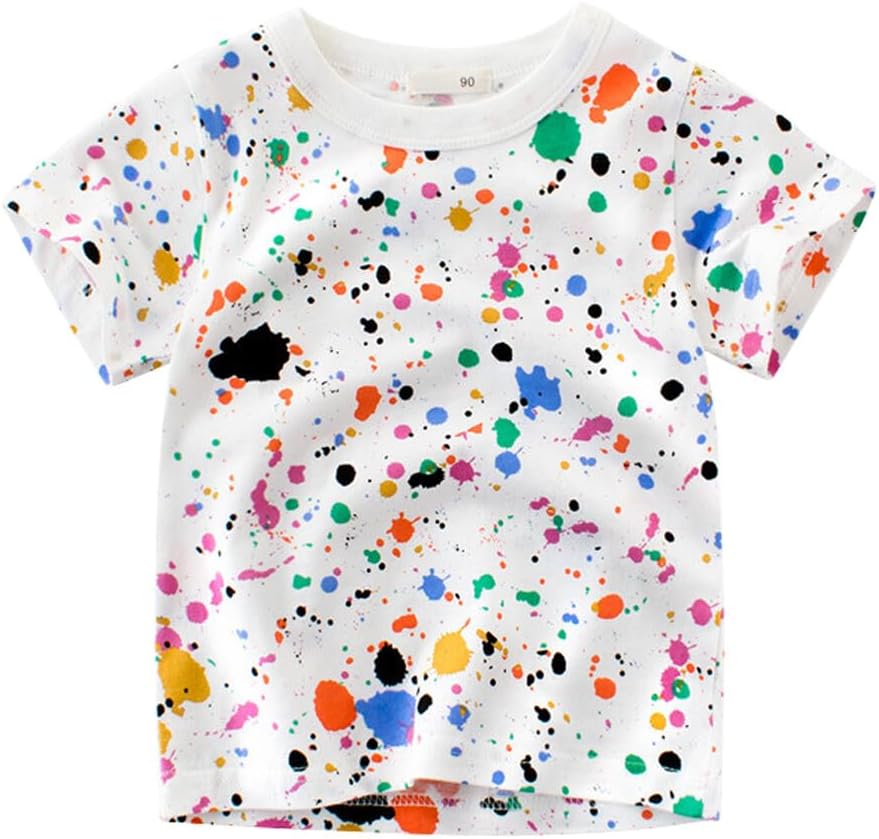 Boys' 4-Pack Excavator Short Sleeve Crewneck T-Shirts Top Tee Size 2-7 Years Toddler Boys' Value Pack Cotton T-Shirt