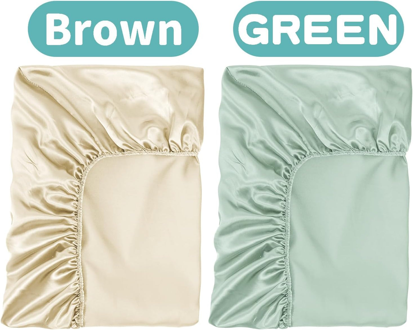 2 Pack Satin Soft Crib Sheet for Baby with Sensitive Hair Silky Baby Mattress Sheet Pink and Violet
