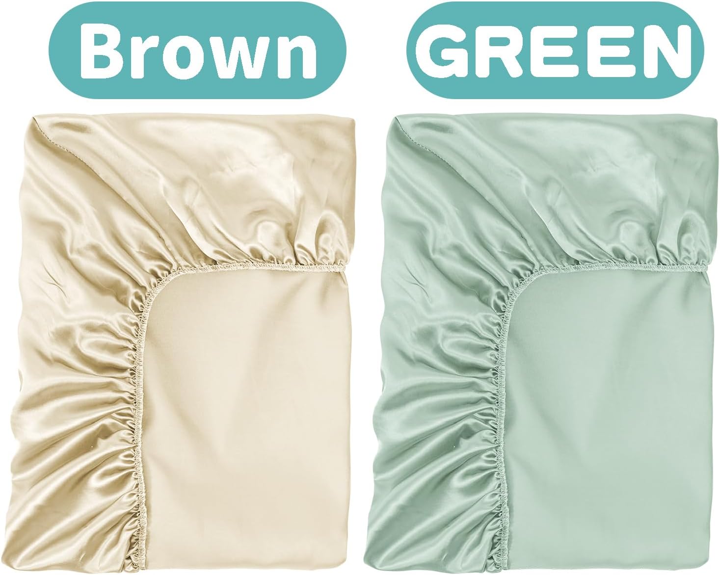 2 Pack Satin Soft Crib Sheet for Baby with Sensitive Hair Silky Baby Mattress Sheet Pink and Violet