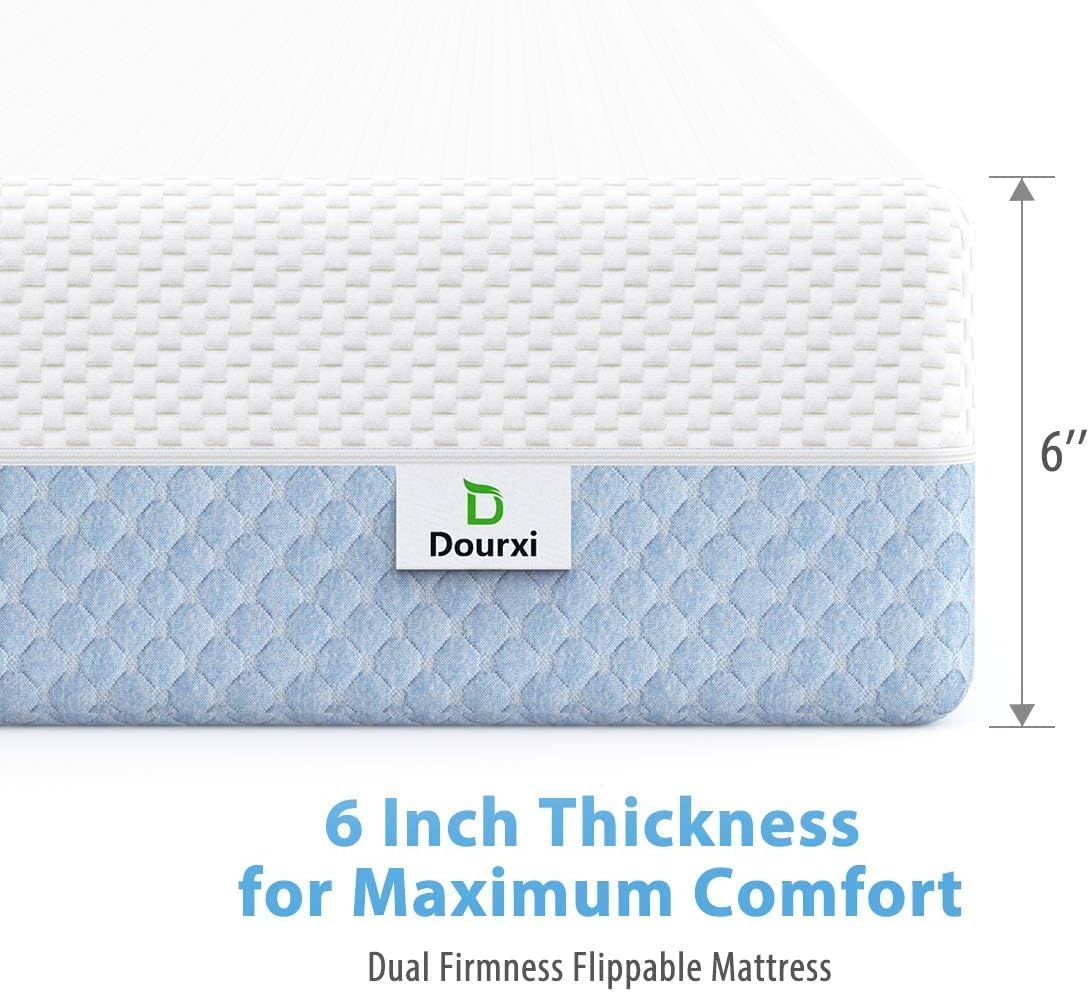 Crib Mattress, Dual Sided Comfort Memory Foam Toddler Bed Mattress, Triple-Layer Breathable Premium