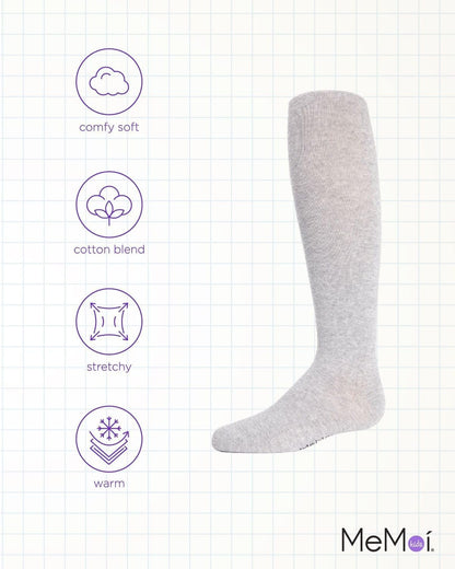 MeMoi Soft Pima Cotton Tights for Girls, Soft and Lightweight Opaque Tights for girls - Sizes 8 to 16