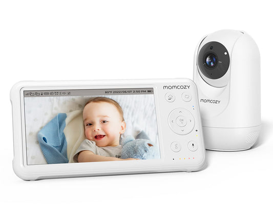 Momcozy Video Baby Monitor, 5" 1080P HD Baby Monitor with Camera and Audio