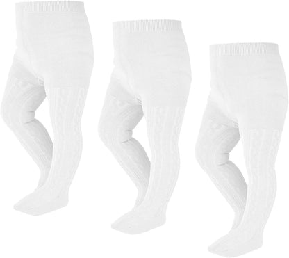 EPEIUS Baby Girl Tights Thick Cable Knit Leggings Stockings Cotton Pantyhose for Newborn Infant Toddler 3/4/5/6 Pack