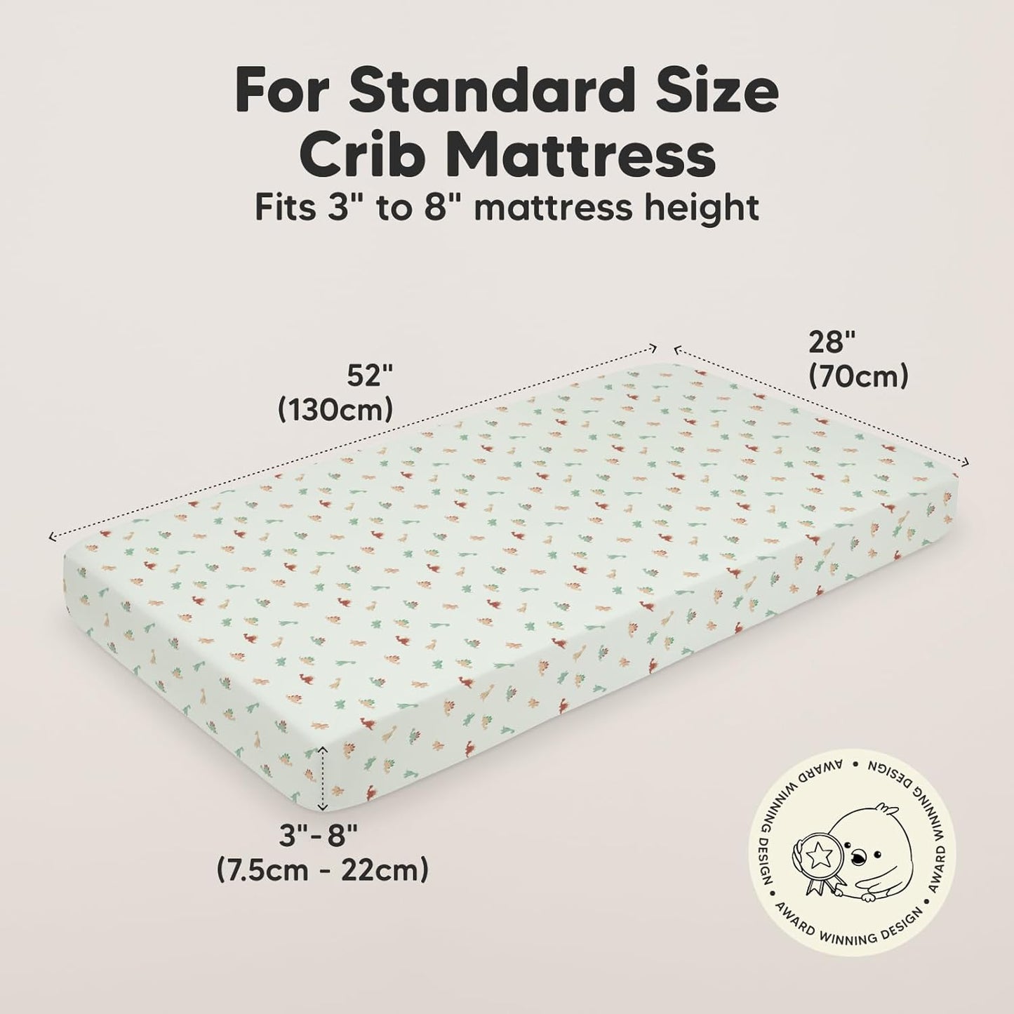 KeaBabies 2-Pack Organic Crib Sheets for Boys, Girls - 52x28 Fitted Crib Mattress Sheet Neutral