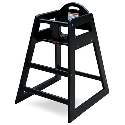 Wooden High Chair for Baby & Toddler – Restaurant-Style Stackable HighChair with Commercial Grade