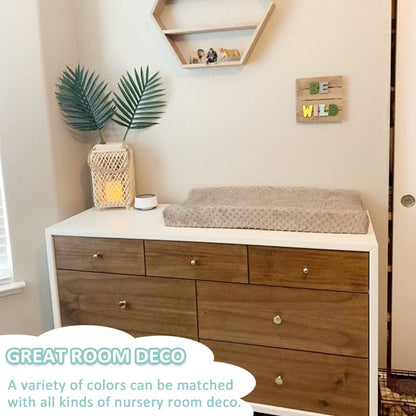Owlowla Changing Pad Cover,Soft Minky Dots Changing Table Sheets for Baby Boy and Girl 2Pack (Pink&Cream)