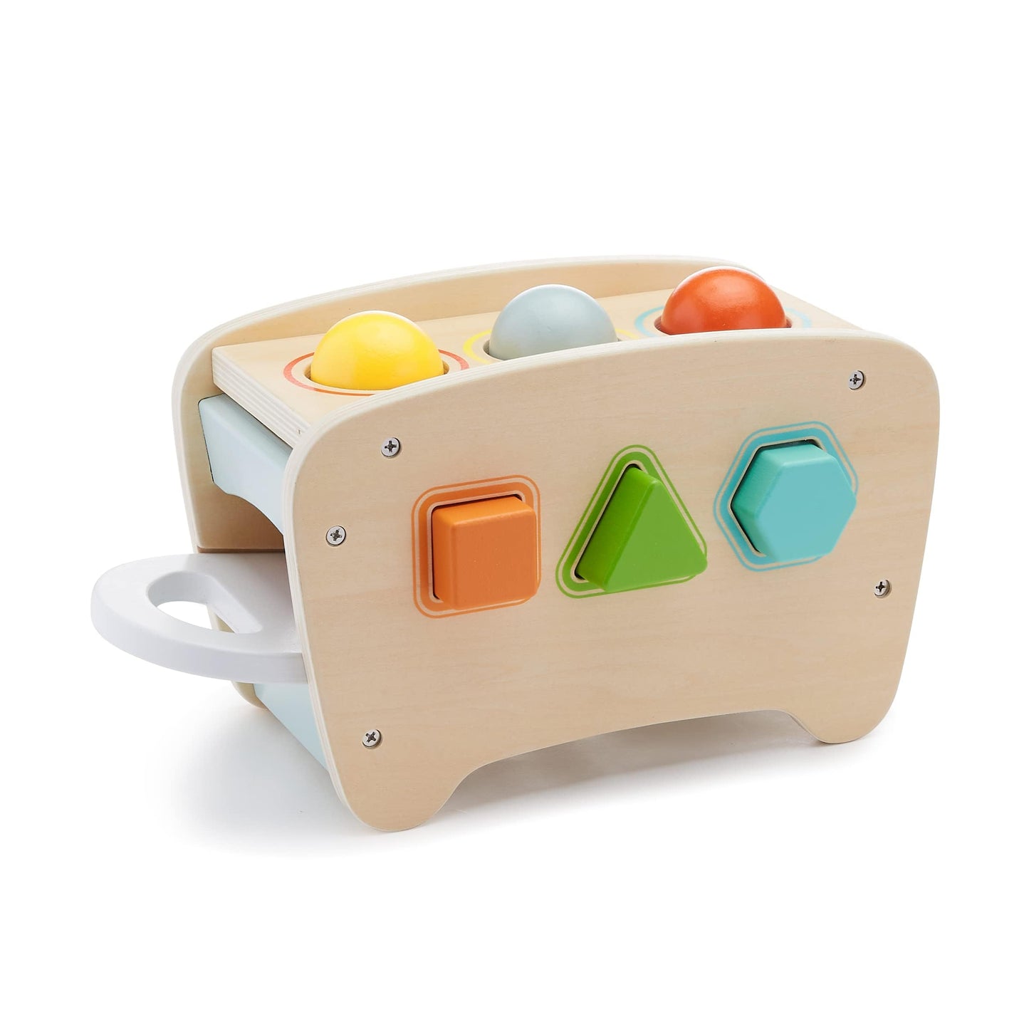 Amazon Basics Musical Pounding Bench With Xylophone and Shape Sorter Educational Toy for Toddlers