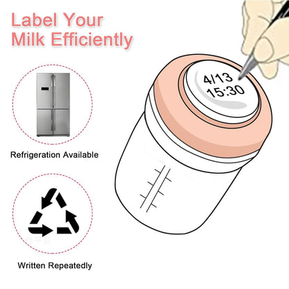 COMI Wide Neck Glass Breastmilk Collection n Storage Bottle, 6oz with Screw Ring Sealing Disk;