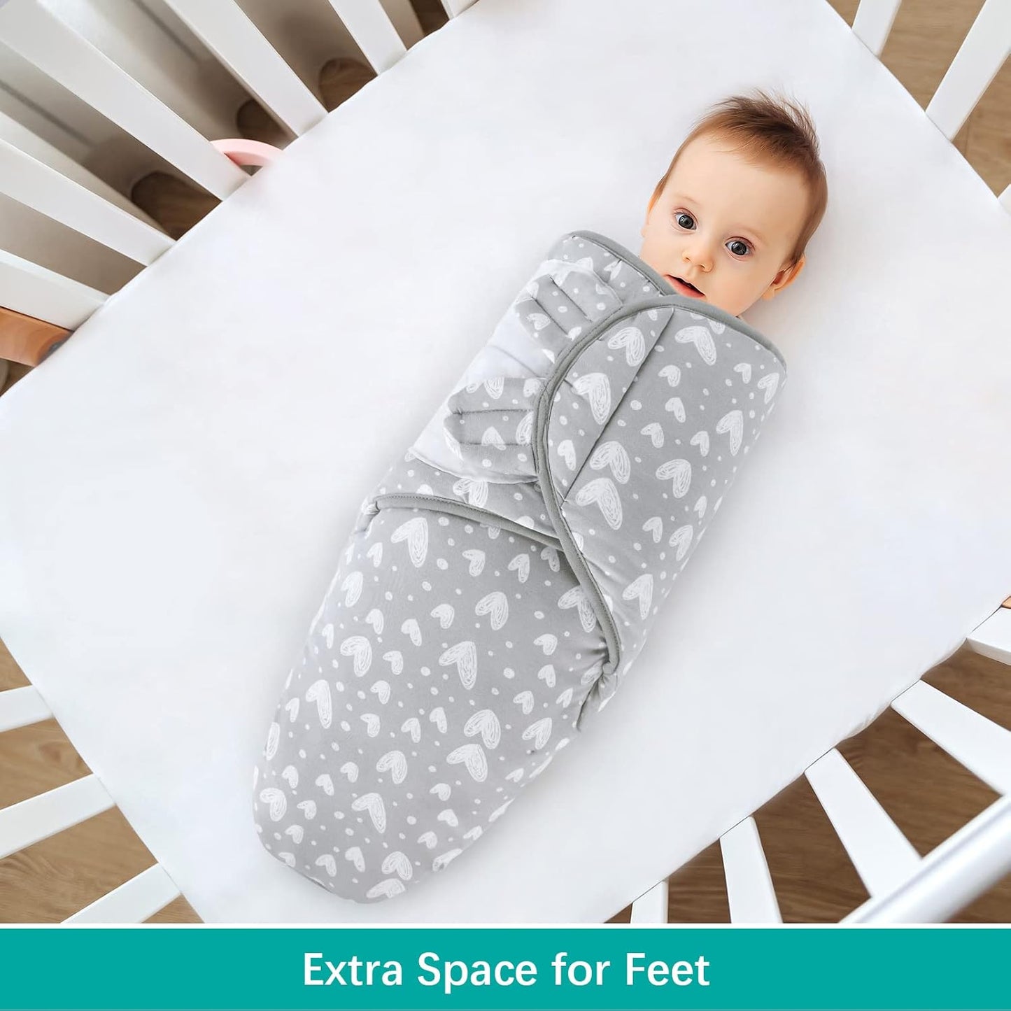 Biloban Baby Swaddles 0-3 Months for Boy Girls, Warm Quilted Baby Swaddle, Newborn Swaddle