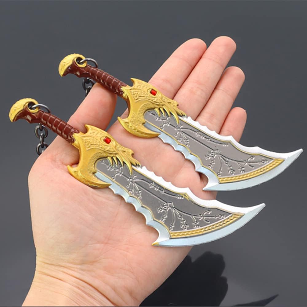 God of War Ragnarök Kratos Blades of Chaos Action Figures Game Toy Collection Keychain Desk Decoration Backpack Pendant Gift