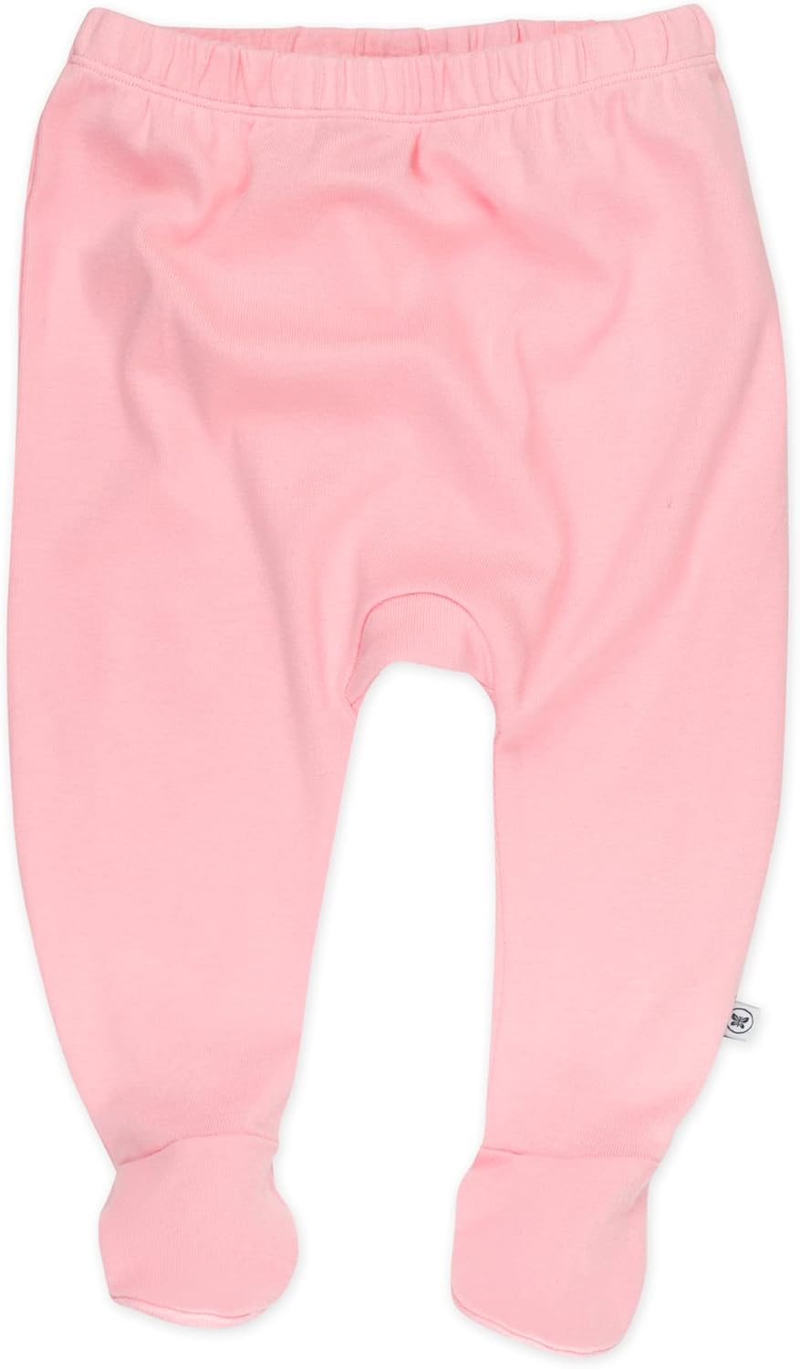 HonestBaby 3-pack Footed Pants Roomy Fit Pull on Bottoms 100% Organic Cotton for Infant Baby Boys, Girls, Unisex