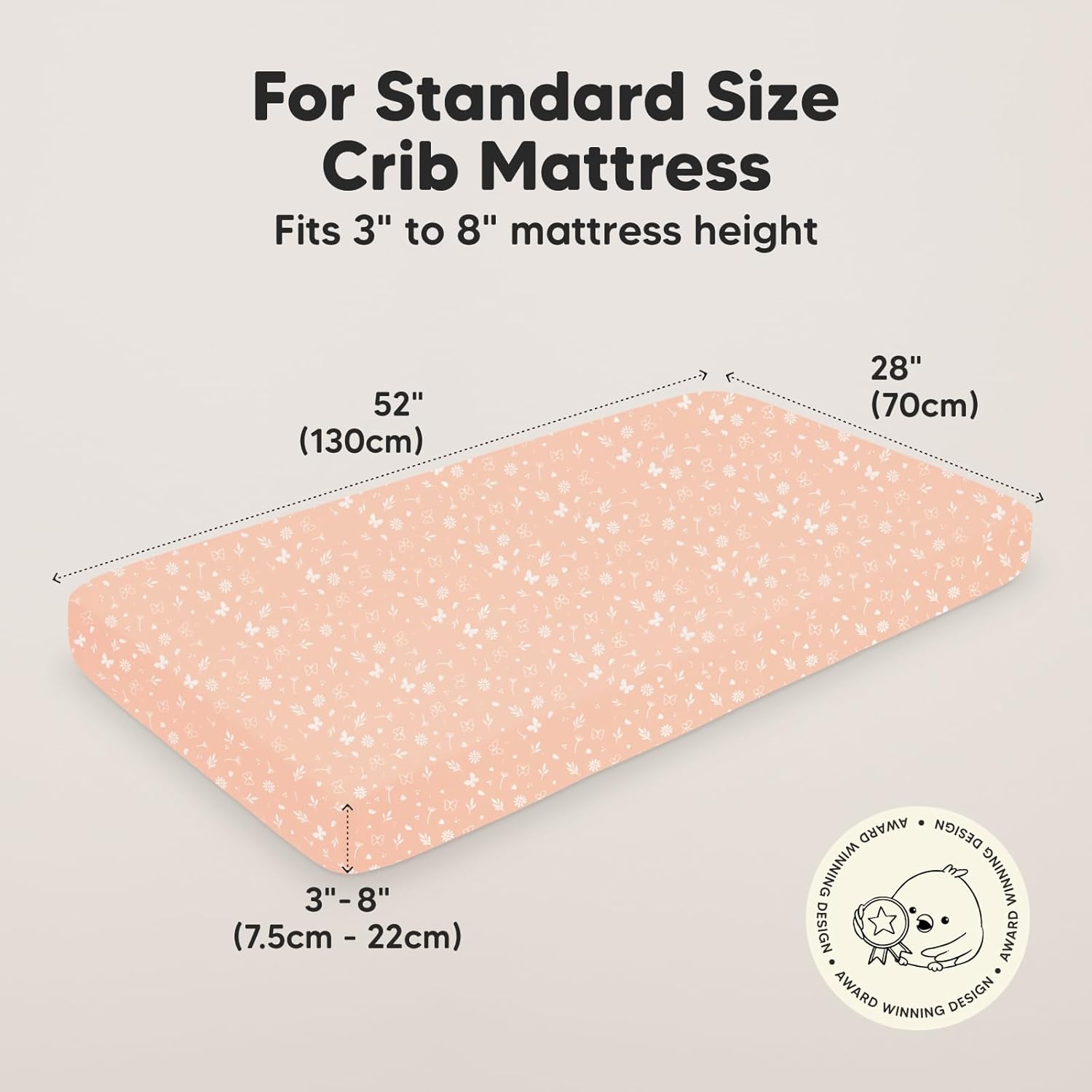 KeaBabies 2-Pack Baby Crib Sheets for Boys, Girls - 52x28 Viscose Derived from Bamboo Toddler Bed