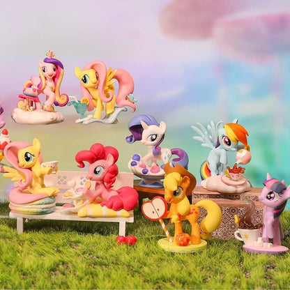 POP MART My Little Pony Leisure Afternoon Series, My Little Pony Blind Box Figures, Random Design Action Figures Collectible Toys Home Decorations, Holiday Birthday Gifts, Single Box