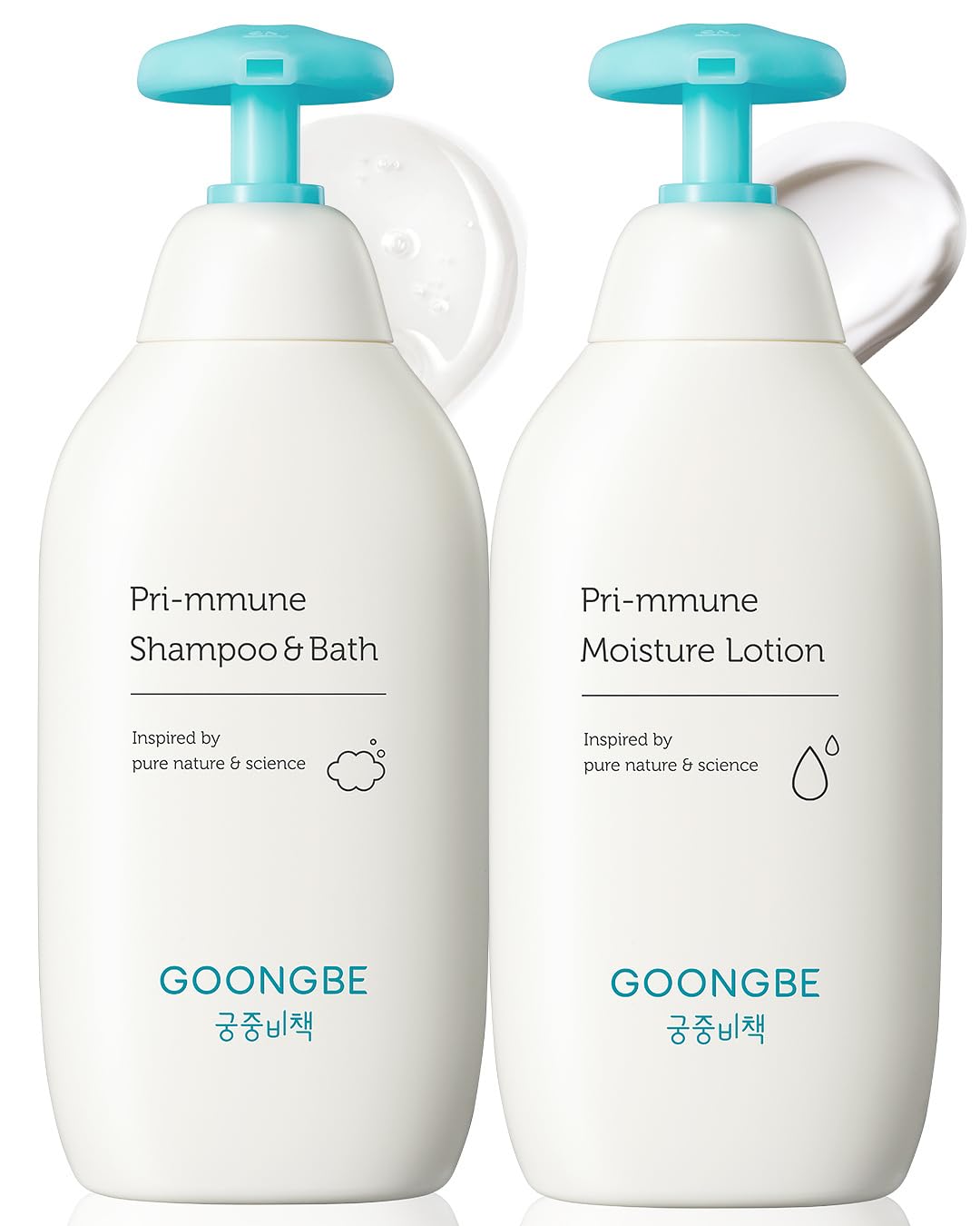 Pri-mmune Shampoo Bath & Moisture Lotion - Korean Baby Cleanser and Body Lotion - Hypoallergenic