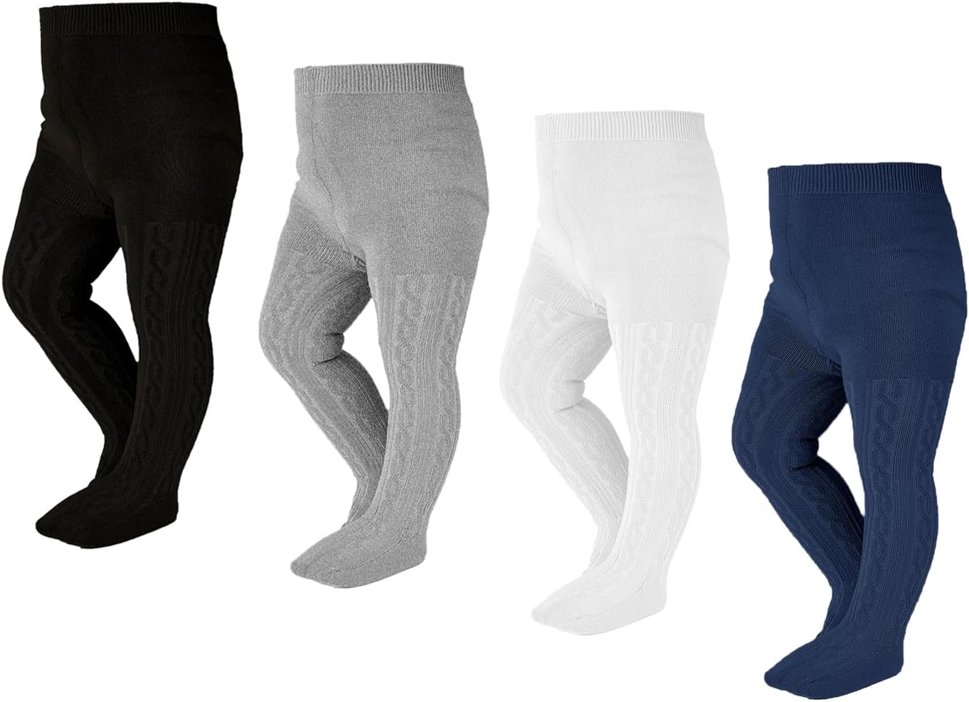 EPEIUS Baby Girl Tights Thick Cable Knit Leggings Stockings Cotton Pantyhose for Newborn Infant Toddler 3/4/5/6 Pack
