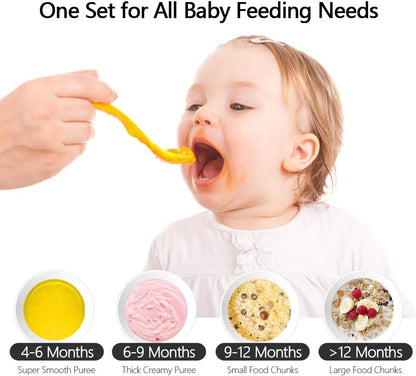 Baby Food Maker Mini Cute and Small Food Processor Puree Blender Grinder Chopper 1.2 Cup Glass Bowl with 6 Blade Electric (Spaceman-White(One Bowl))