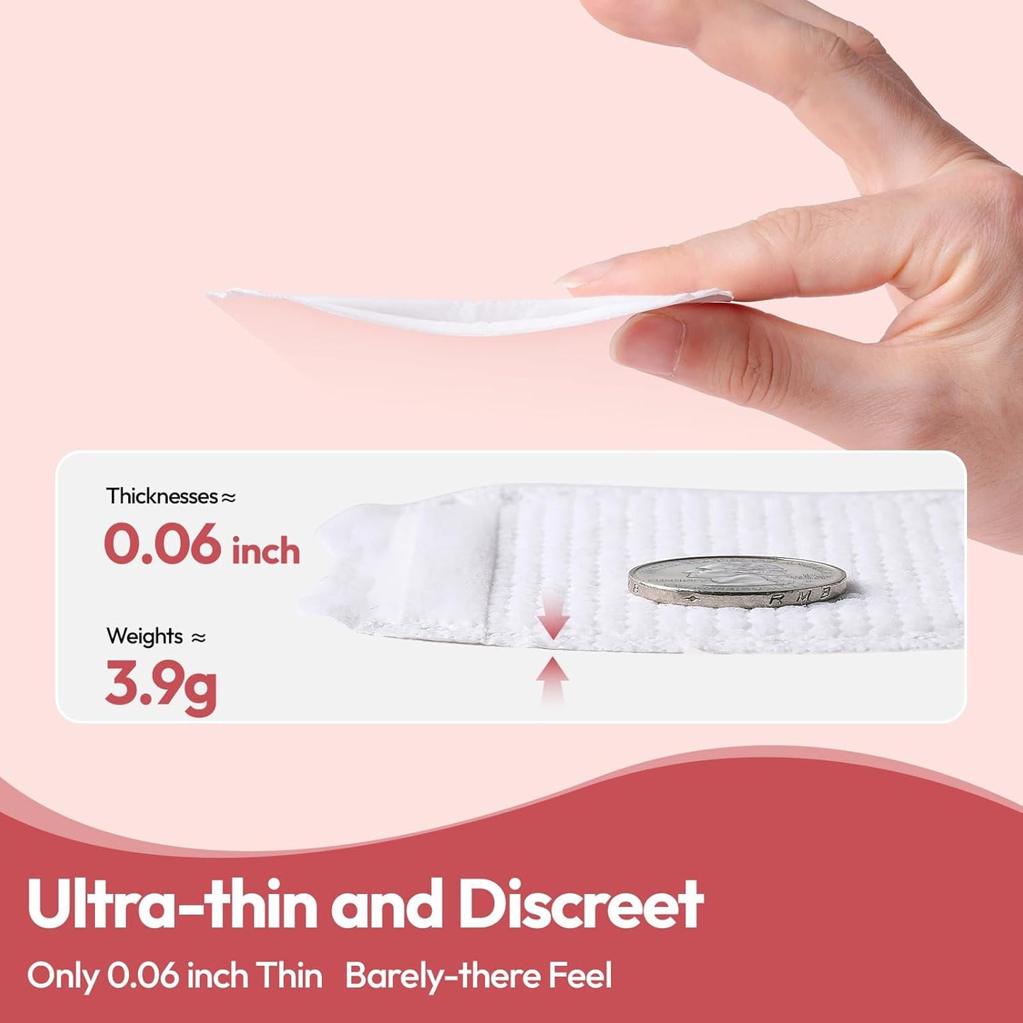 NCVI Disposable Ultra-Thin Nursing Pads 110 Count, Highly Absorbent Breast Pads for Leaking Milk